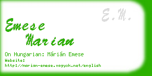 emese marian business card