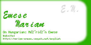 emese marian business card